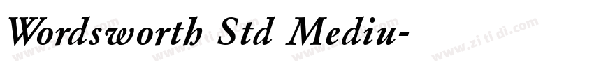 Wordsworth Std Mediu字体转换